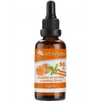 Sladidlo kapky 50ml, broskev